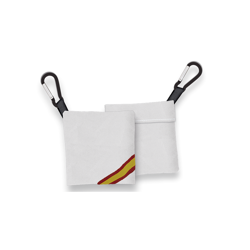 Porte-masque TNT blanc avec drapeau