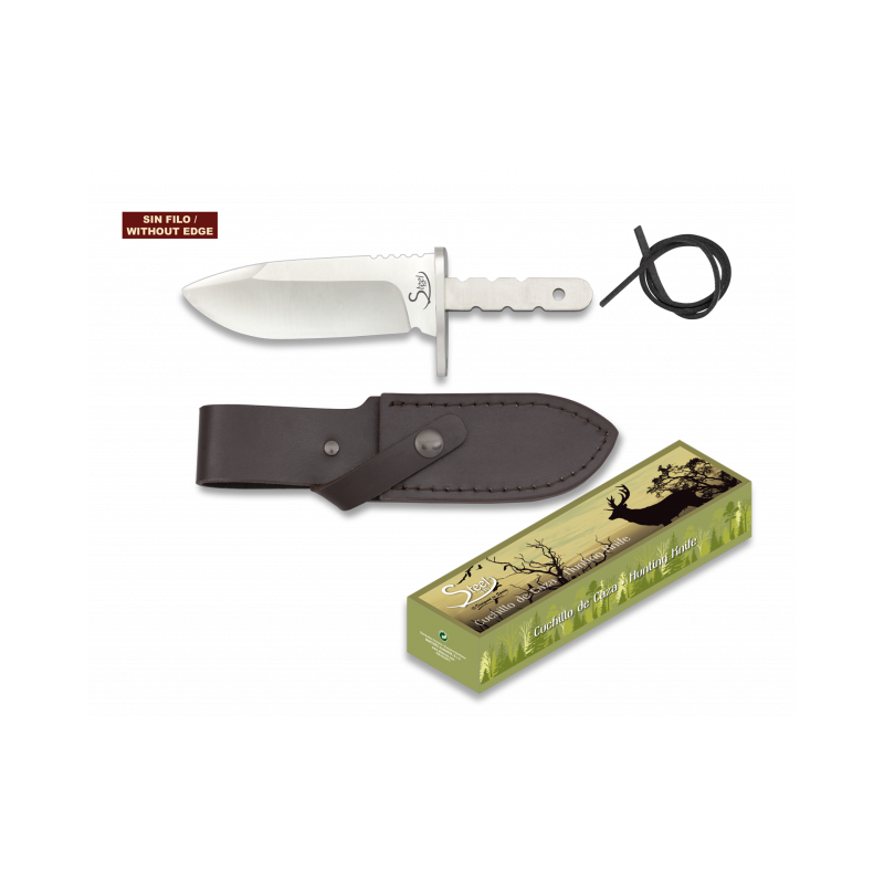 Faca de espinha de peixe. Total 20,5 cm. Com case