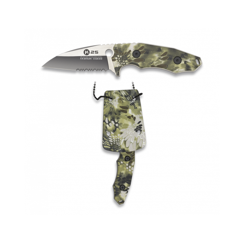 K25 G10 green ptn camo knife Blade 72 cm
