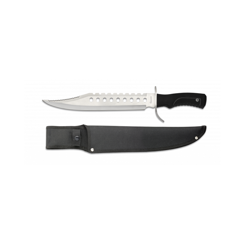 ALBAINOX SURVIVAL KNIFE WITH NYLON SHEATH. 28.7 cm blade