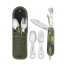 Set Cubiertos camping Multicam Verde