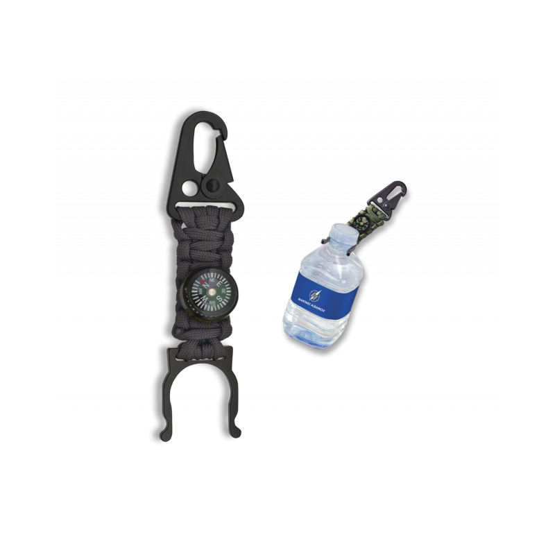 Paracod bottle holder With compass Black