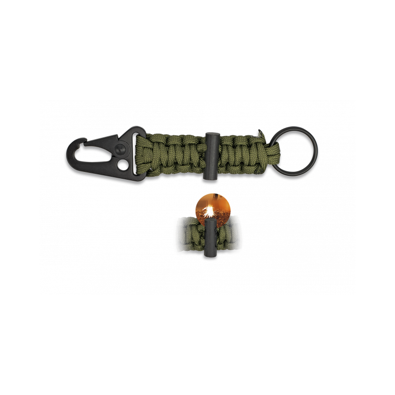 Mini-Karabiner mit Paracord Grün