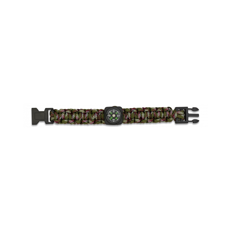 Bracelet en paracorde CAMO avec boussole