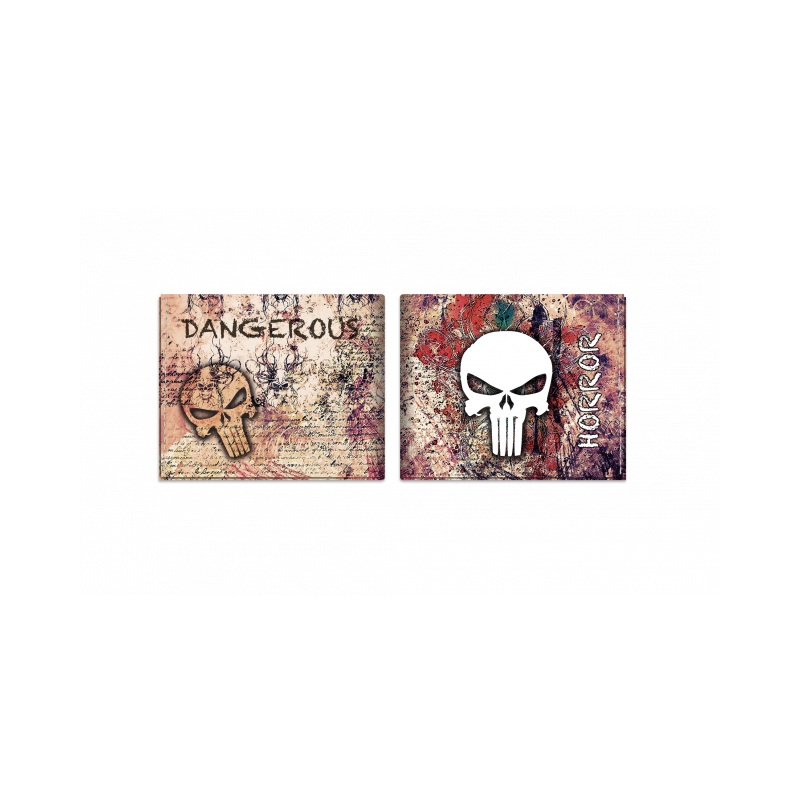 Totenkopf bedrucktes Portemonnaie