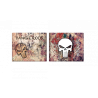cartera impresa calavera