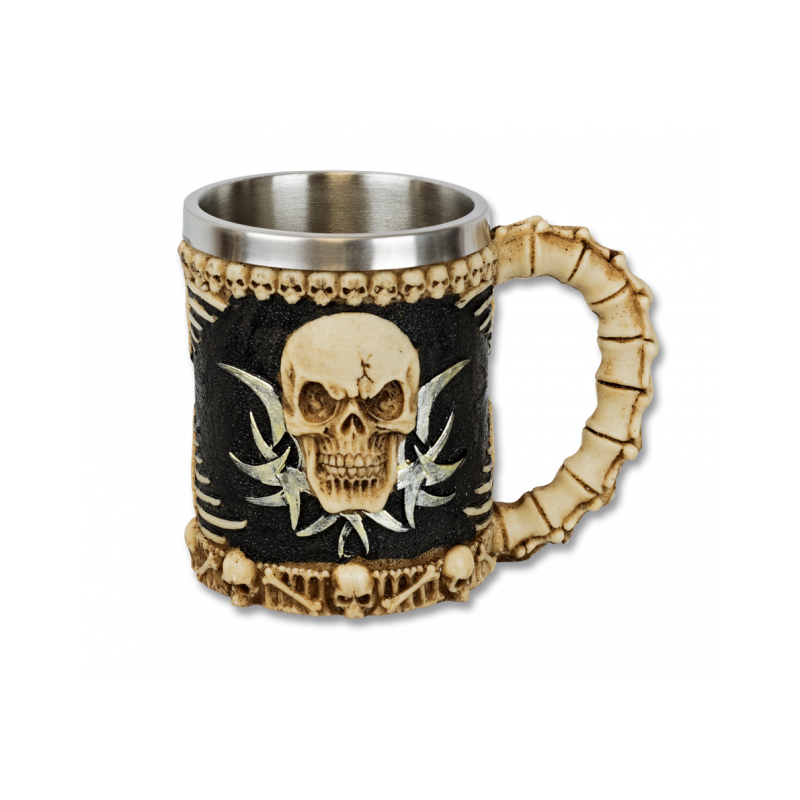 Decoration jar Bones Skull 12 cm