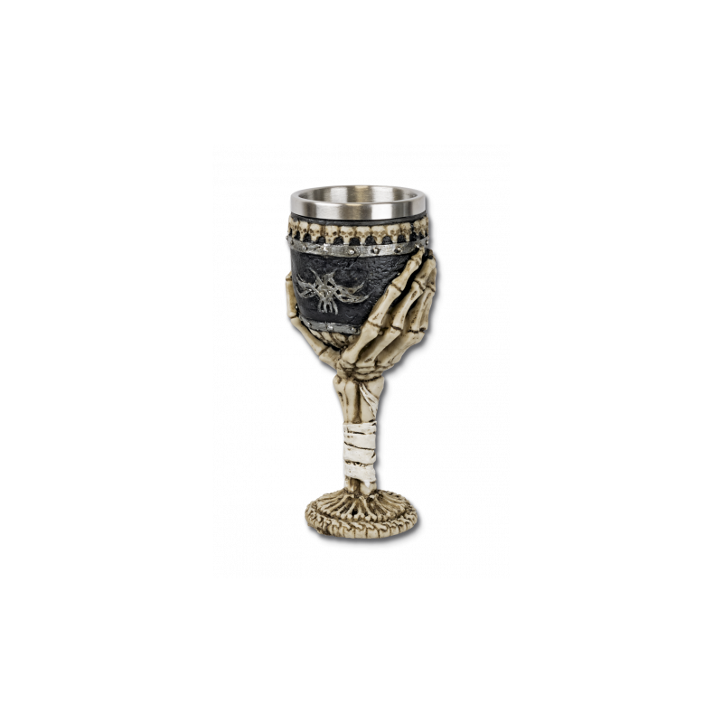 Tasse à décoration à la main squelette 20 cm