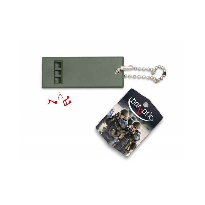 Sifflet vert avec chaîne à billes