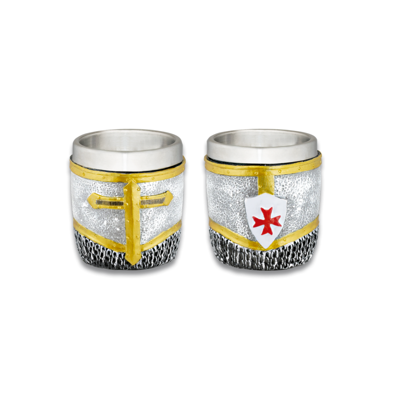 Resin shot glass Templar in chainmail