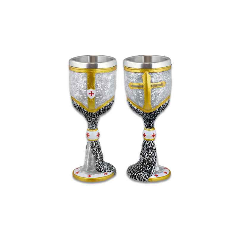 Tazza in resina. Cotta di maglia dei Templari