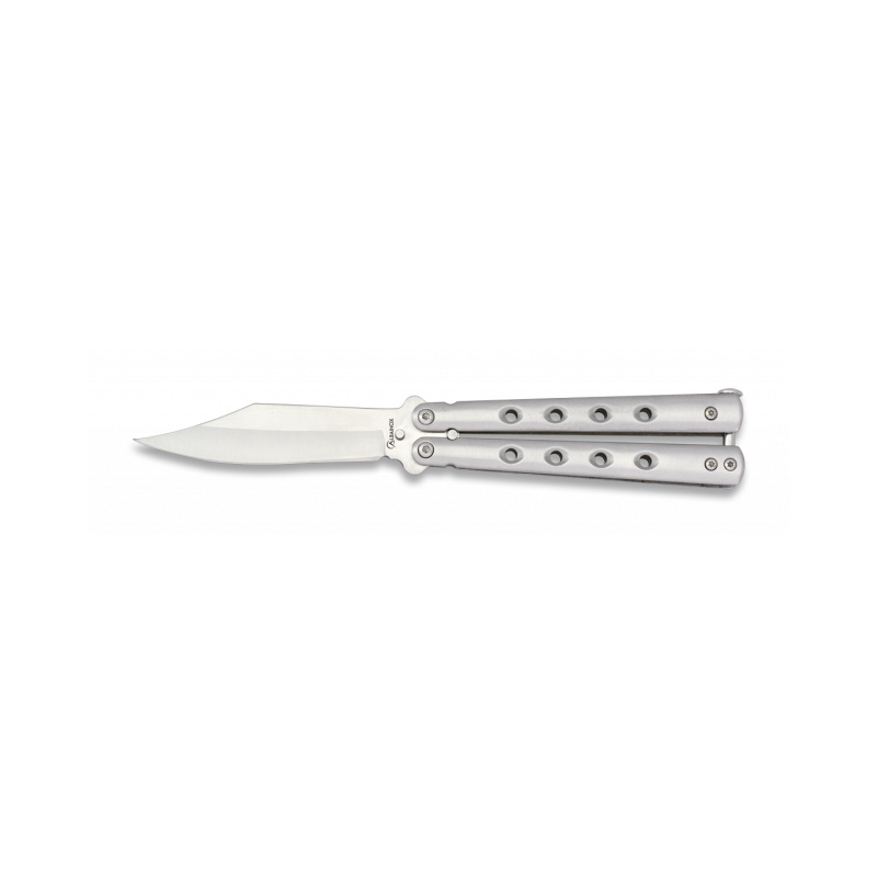 Albainox butterfly knife Holed handle Blade 85