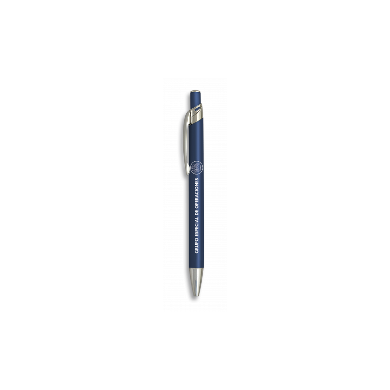 Boligrafo alumino color azul. GEO