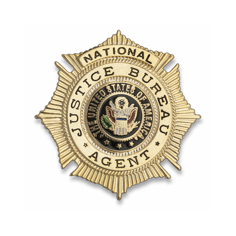 US AGENT JUSTICE Portefeuille Placage