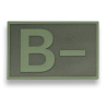 Parche goma ( B - ) Verde. (5.4 x 3.4cm)