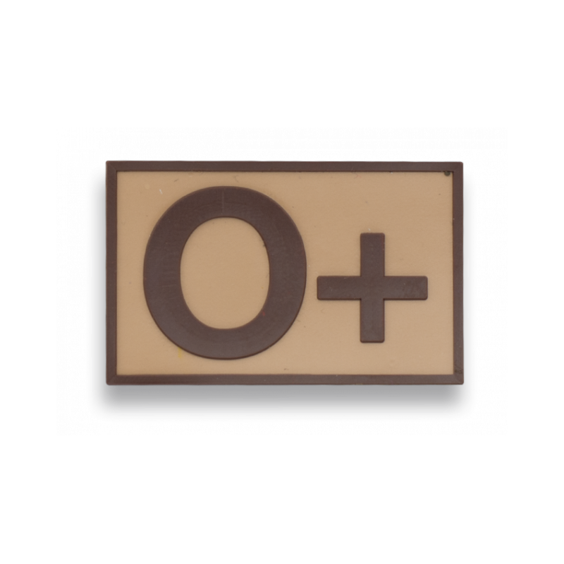 Tactical patch Rubber Blood type (O+)
