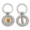 Llavero oval giratorio con chapa