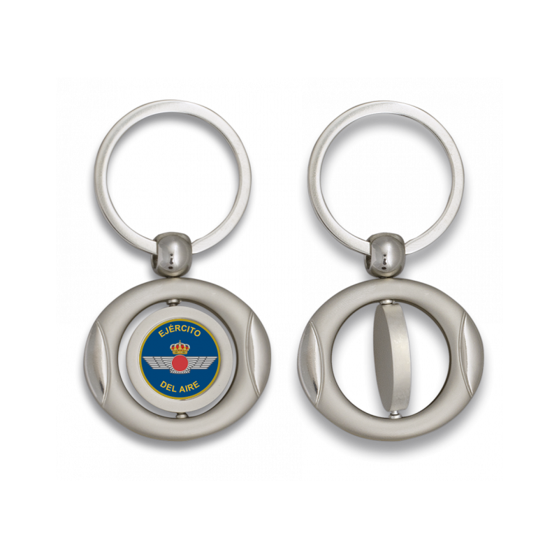 Portachiavi ovale girevole con badge