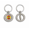 Llavero oval giratorio con chapa