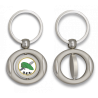 Llavero oval giratorio con chapa