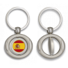 Llavero oval giratorio con chapa