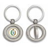 Llavero oval giratorio con chapa