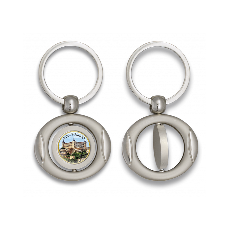 Oval rotatory key ring