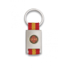 Llavero rectangulo plata + cinta bandera