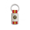 Llavero rectangulo plata + cinta bandera