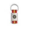 Llavero rectangulo plata + cinta bandera