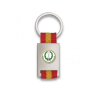 Llavero rectangulo plata + cinta bandera
