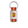 Llavero rectangulo plata + cinta bandera