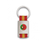 Llavero rectangulo plata + cinta bandera