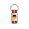 Llavero rectangulo plata + cinta bandera