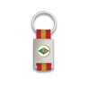 Llavero rectangulo plata + cinta bandera