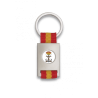 Llavero rectangulo plata+ cinta bandera