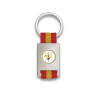 Llavero rectangulo plata + cinta bandera