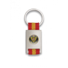 Llavero rectangulo plata + cinta bandera