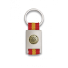 Llavero rectangulo plata + cinta bandera