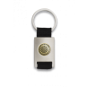 Llavero rectangulo plata + cinta negra