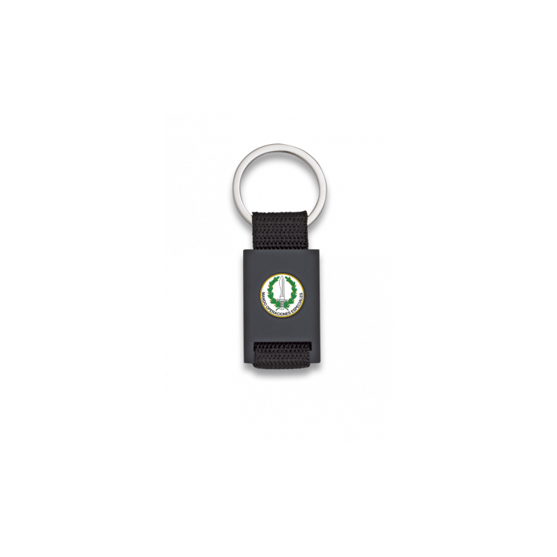 Key ring Rectangular and black