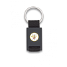 llavero rectangulo negro + cinta negra