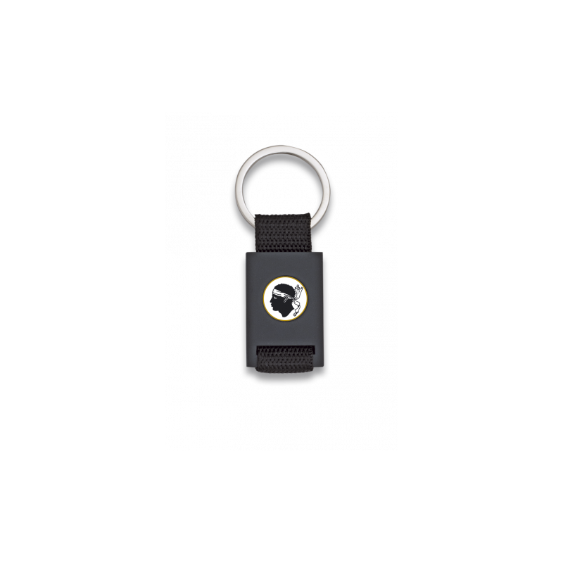 Key ring Rectangular and black