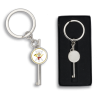 Llave grilletes con chapa y llavero