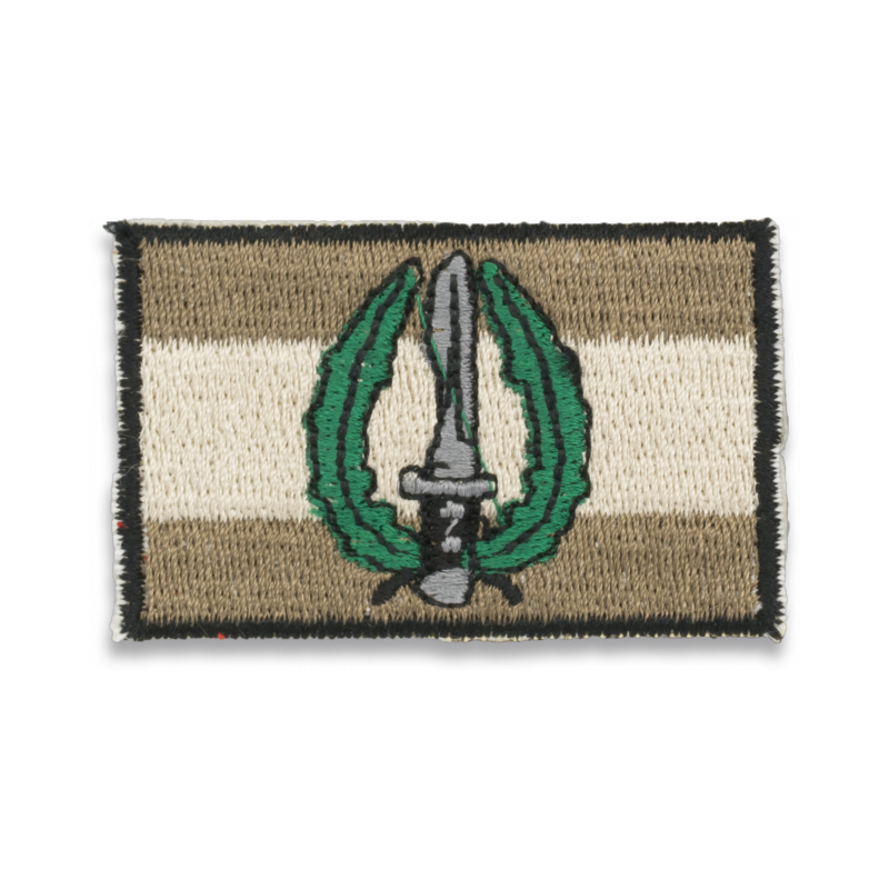 Drapeau espagnol gris avec logo MOE