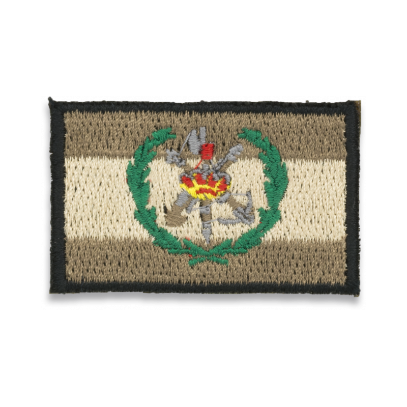 Bandeira espanhola cinzenta com logótipo LEGIONNAIRES