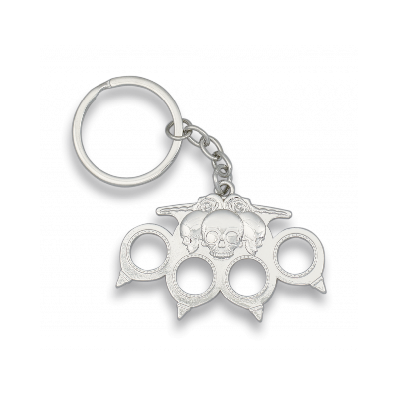 chaveiro caveira de prata