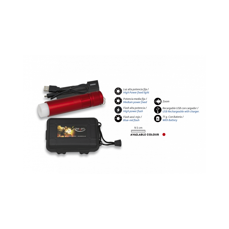 Wiederaufladbare Taschenlampe mit Box