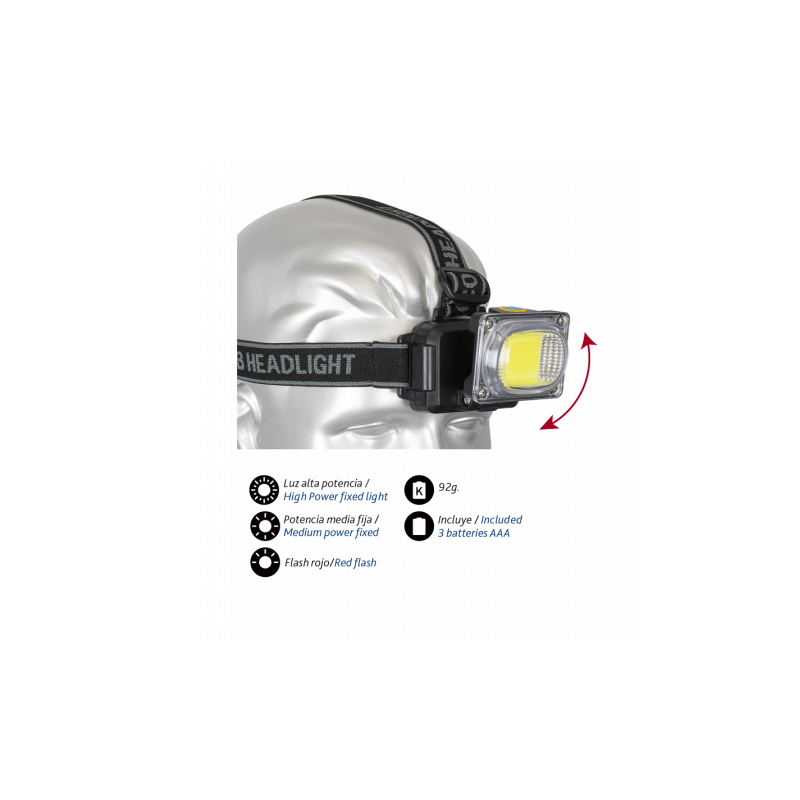 Taschenlampe mit quadratischem Kopf