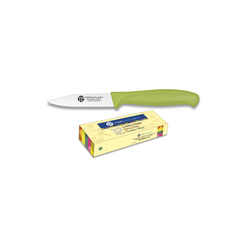 cuchillo pelador top cutlery. verde.